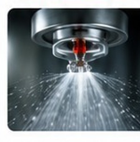 Fire sprinkler head discharging water