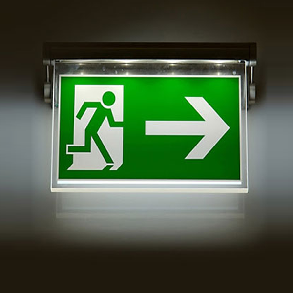 Illuminated emergency exit sign