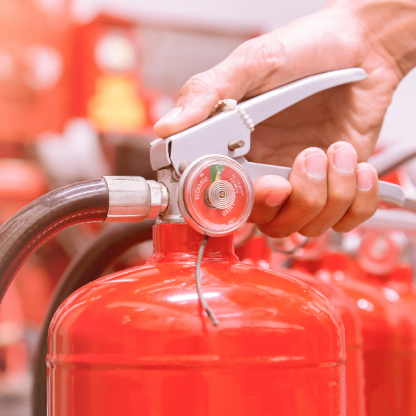 Fire hose reel and fire fighting pipework
